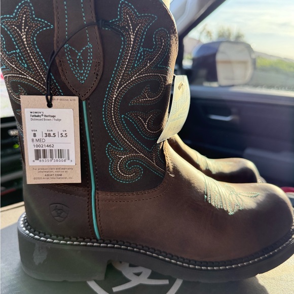 Ariat Shoes - Ariat Women's Brown and Teal Western Booties